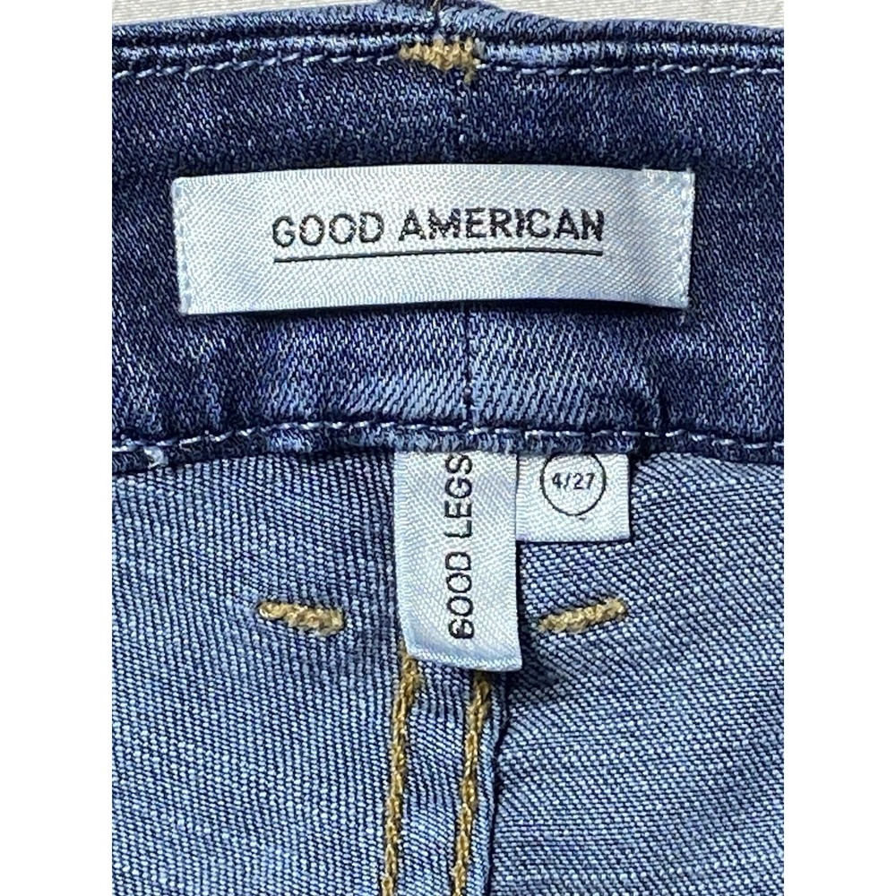Good American Good Legs Jeans Womens 12 31 Blue Skinny Stretch Denim 28 Inseam - Picture 4 of 6